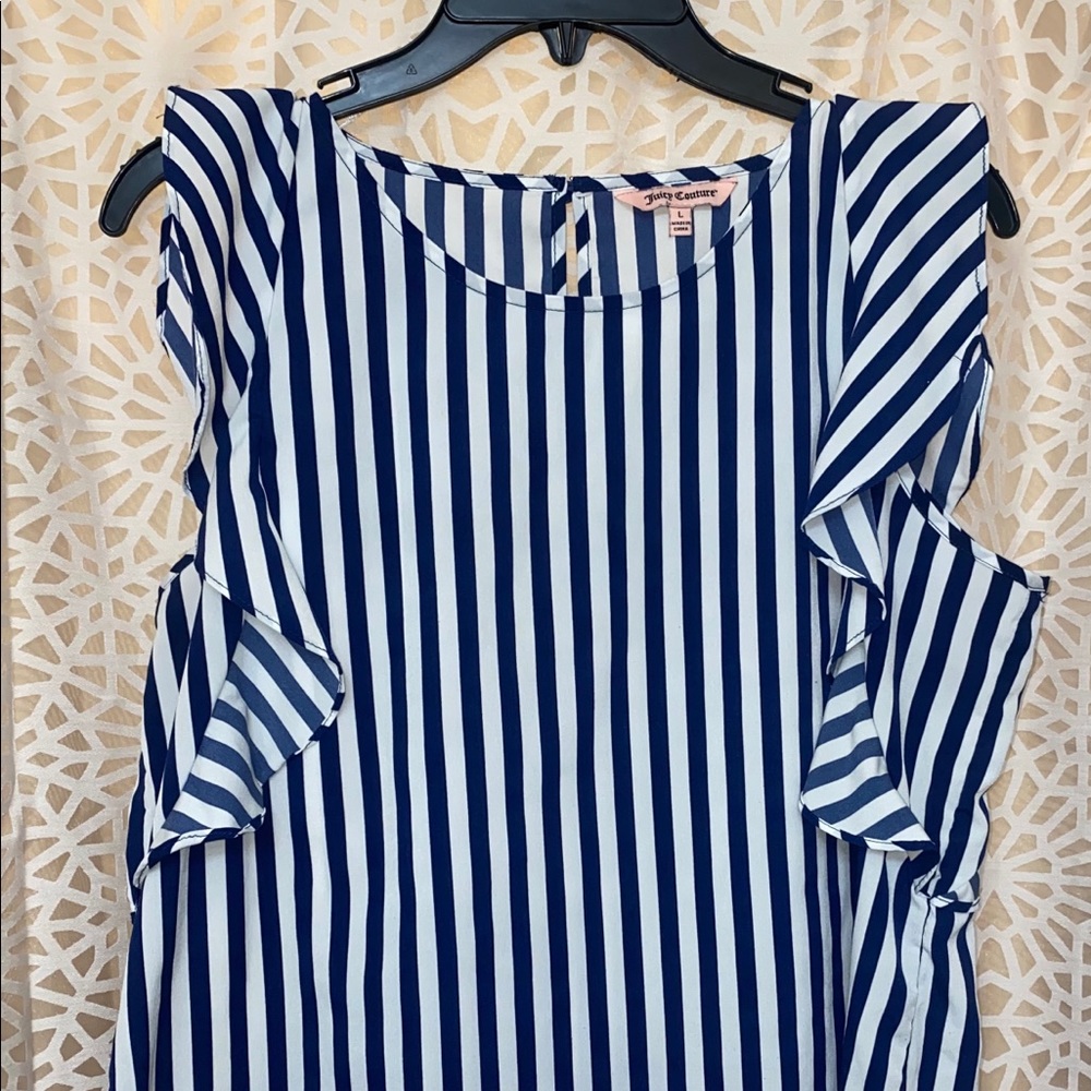 Juicy Couture striped blouse Navy/white